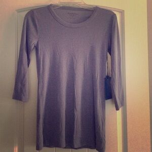 Simply Vera Vera Wang Top Women's Size XS Purple Periwinkle 3/4 Sleeve Shirt NWT